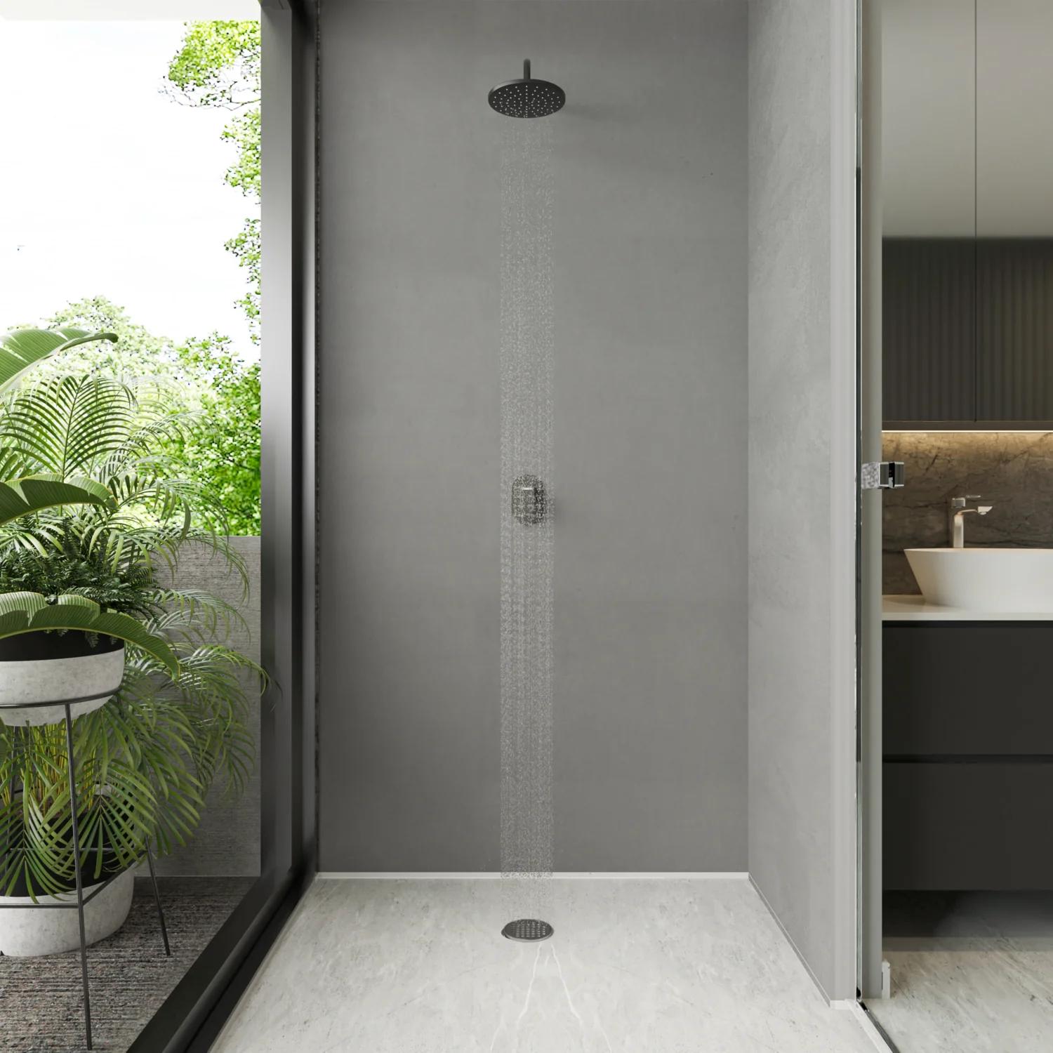 Panel Decorativo Mármol PVC 1.22 M X 2.80 M X 4 Mm. Acabado: Grey Concrete - Image 3