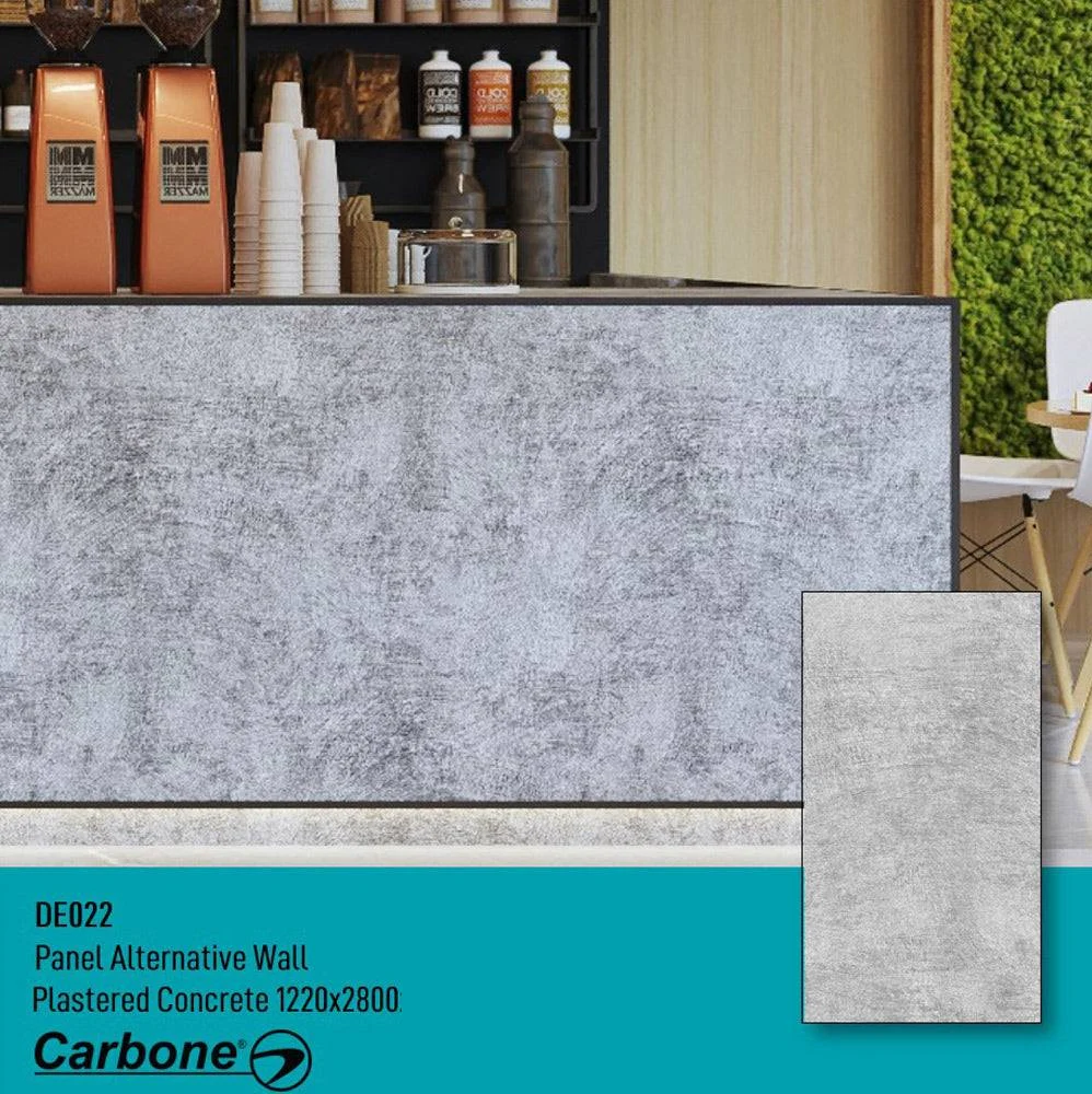 Panel Decorativo WPC Bambú 1.22 M X 2.80 M X 5 Mm Acabado: Plastered Concrete