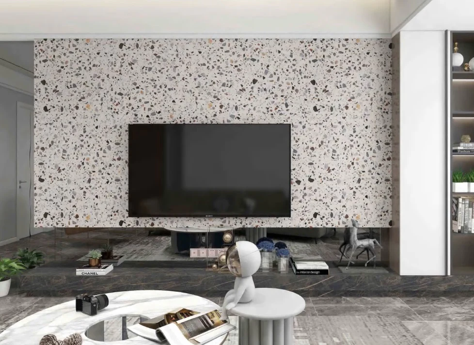 Panel Decorativo WPC Bambú 1.22 M X 2.80 M X 5 Mm Piedra Marmol Terrazo Mate - Image 4