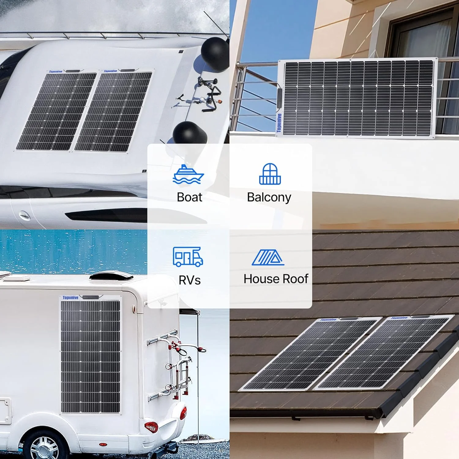 Panel Solar De 100W, Monocristalino Flexible, Ultradelgado, Para RV, Barcos O Autos. - Image 3