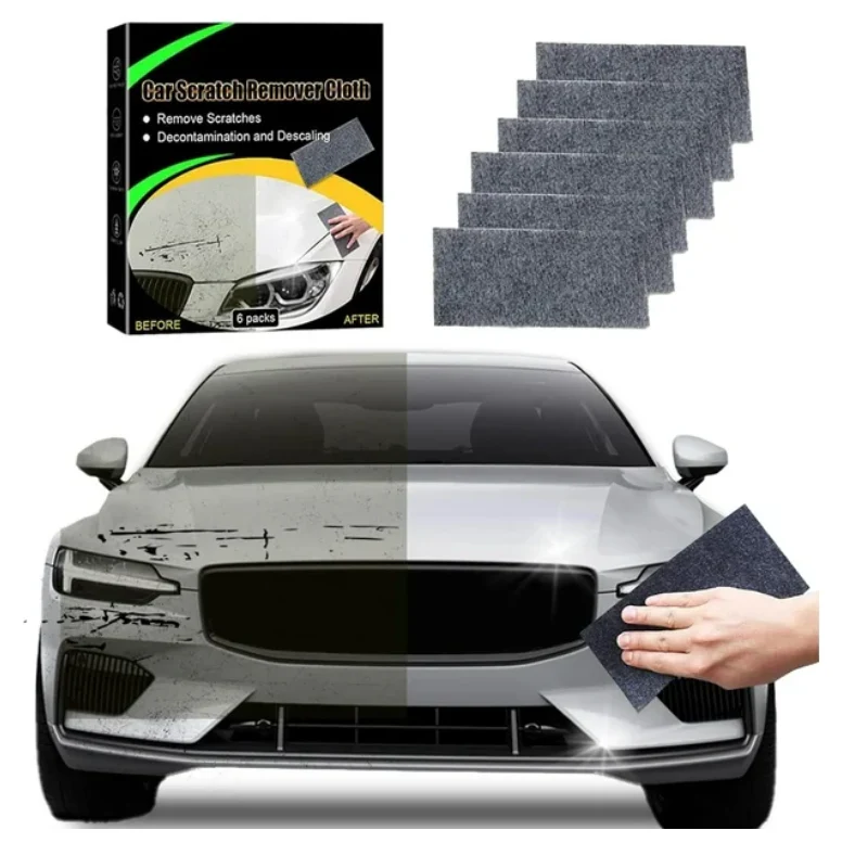 Paño Para Remover Rayones De Carros. Paño Magico Multiusos De Reparación De Arañazos. 10X20cm (Set De 6 Paños ).