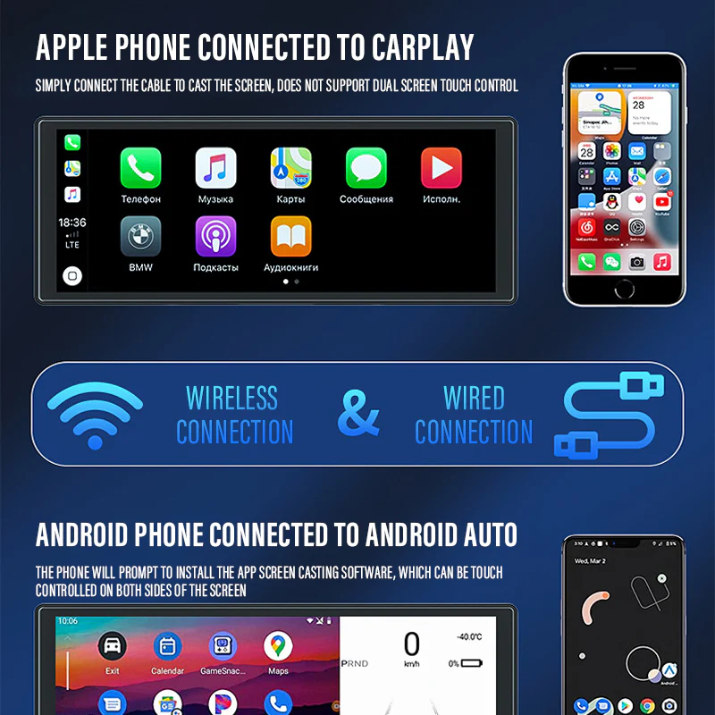 Pantalla Para Auto 9.25” Con Apple Carplay Y Android Auto. Dash Cam 4K Dual Con Wifi Y Cámara Trasera. Grabación UHD Con Pantalla Táctil. - Image 6
