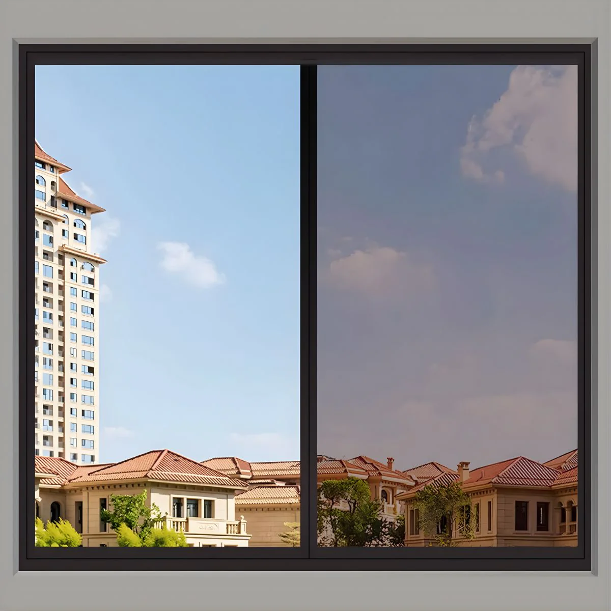 Papel Ahumado Tipo Espejo Para Ventanas. Película Solar Reflectiva Aislante Térmica (120Cmx3m). Efecto Espejo De Noche.Transmisión De Luz 28%. - Image 3