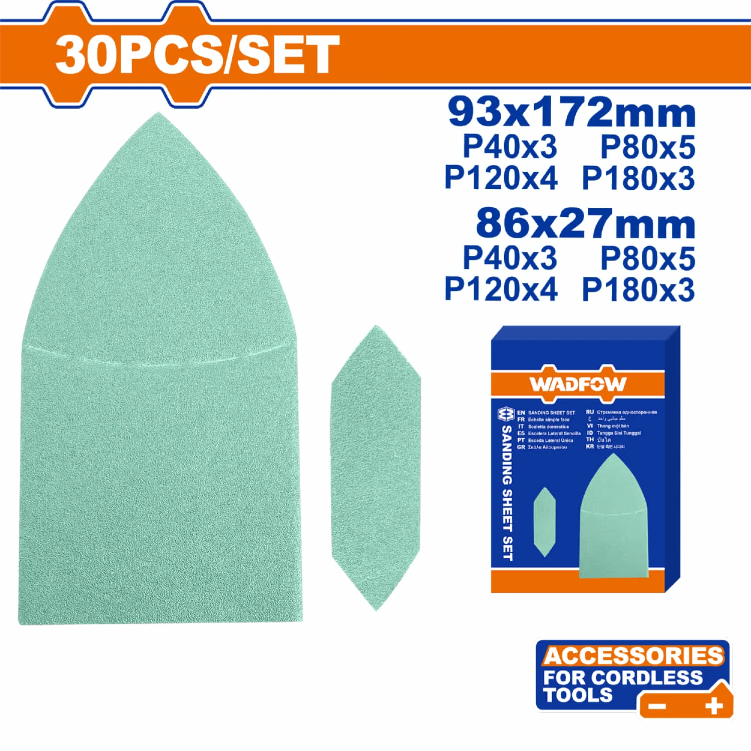 Papeles De Lijas Para Lijadora Delta 93X172mm Y 86X27mm P40 P80 P120 P180. Ideal Madera, Metal, Paredes. Set 30 Pzas.