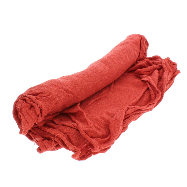 Paquete De 10 Toallas O Trapos De Taller De 12" X 14". 100% Algodón Rojo - Image 2