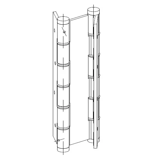 Par De Bisagras Vaiven Puerta Aluminio Europea. Color Negro. Soporta 80Kg