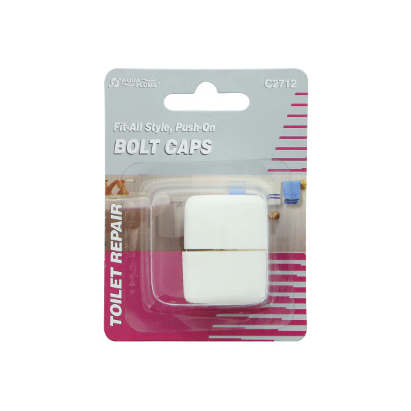 (Par) Tapones De Plastico Blancos Para Tornillos De Inodoro - Image 2