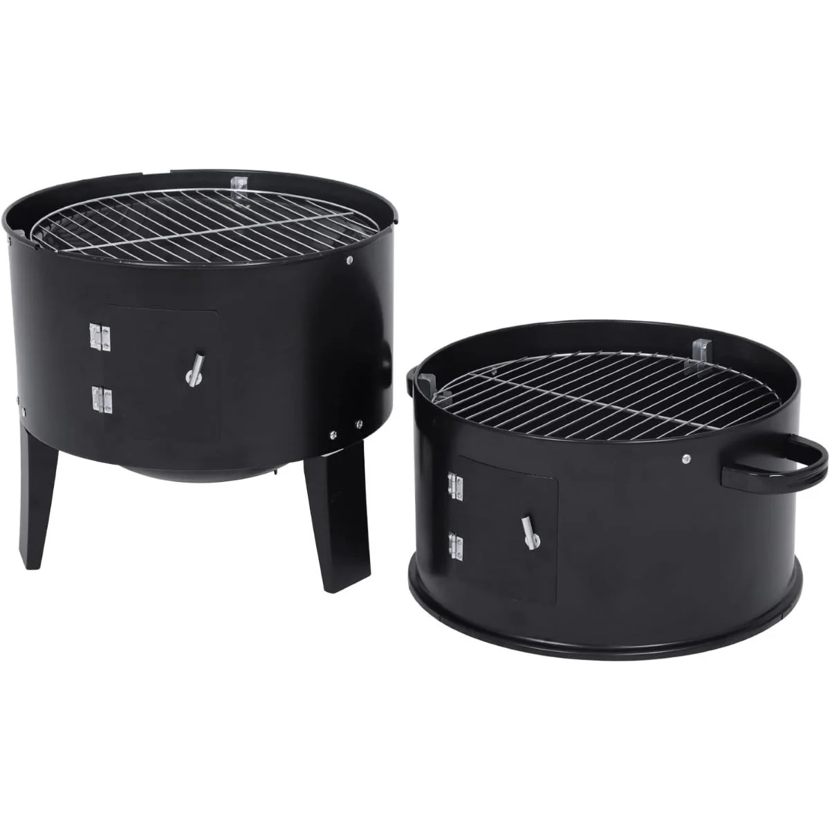 Parrilla Ahumador 3 En 1. BBQ Asador De Carbón Portátil Con Termómetro (51×40.5×80 Cm) Barbacoa. - Image 5