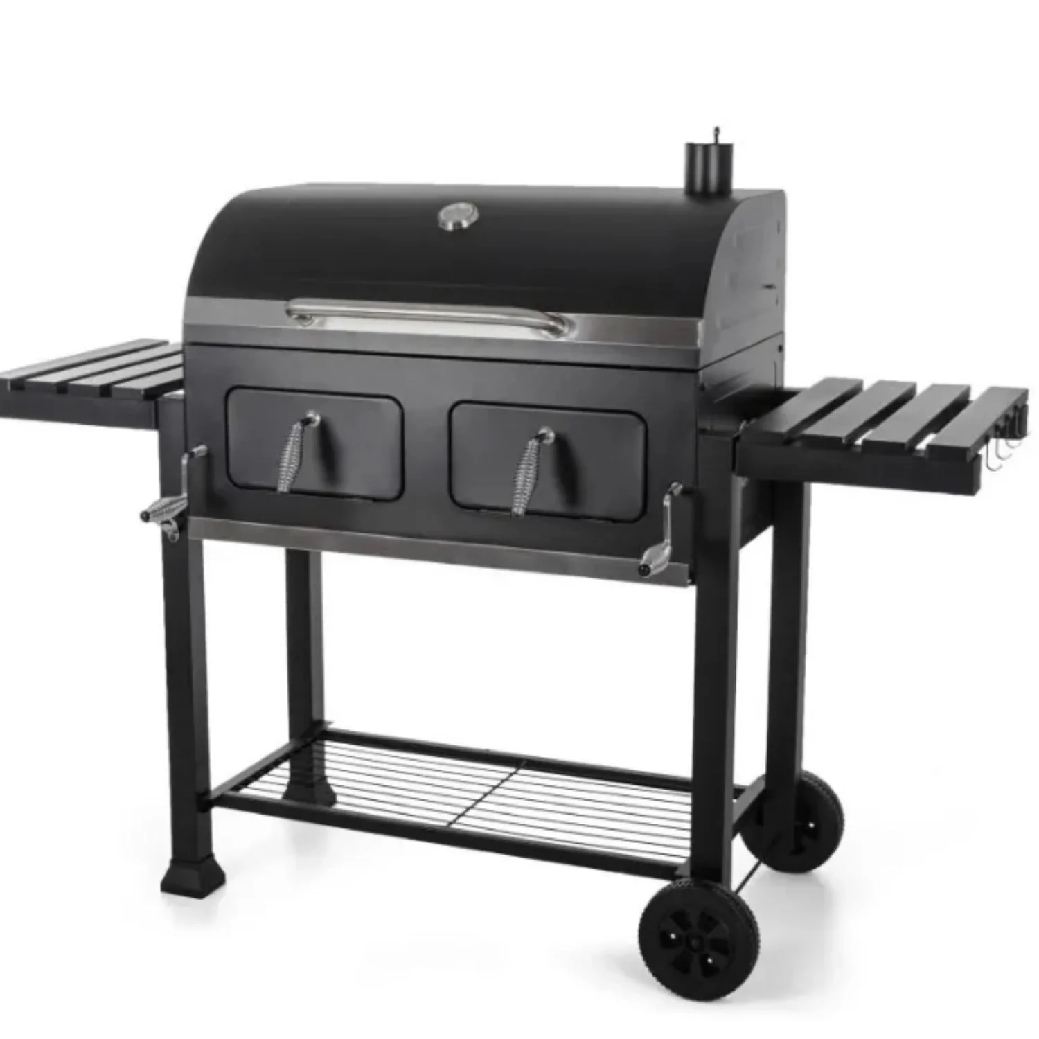Parrilla BBQ De Hierro Con Ruedas 164X45x44cm Estilo Clásico Para BBQ Al Aire Libre. Asador De Carbón - Image 4