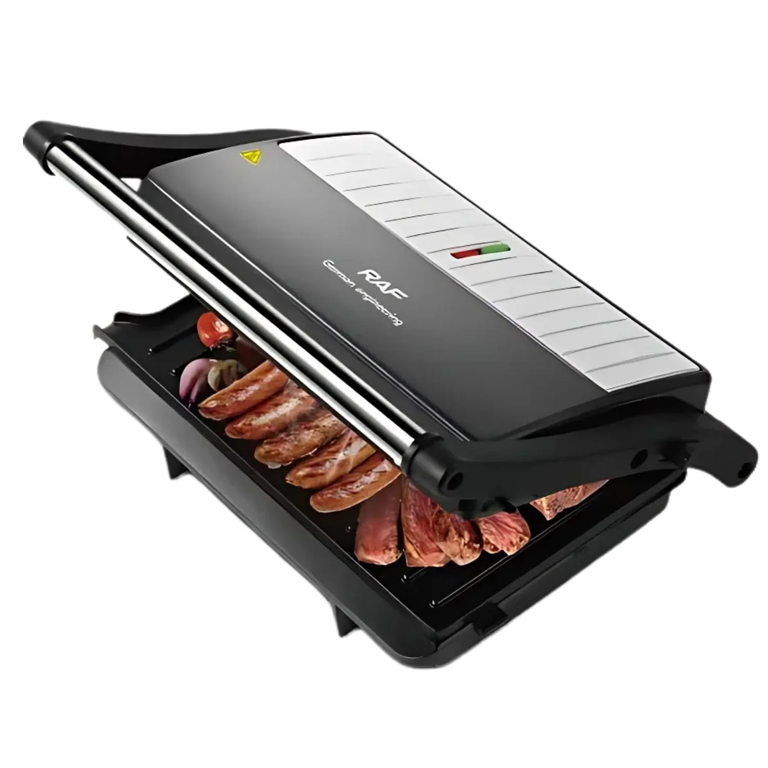 Parrilla Eléctrica 1000W Abre 180° Con Revestimiento Antiadherente Y Doble Calor 110V /60Hz.  Asador De Carnes. - Image 2