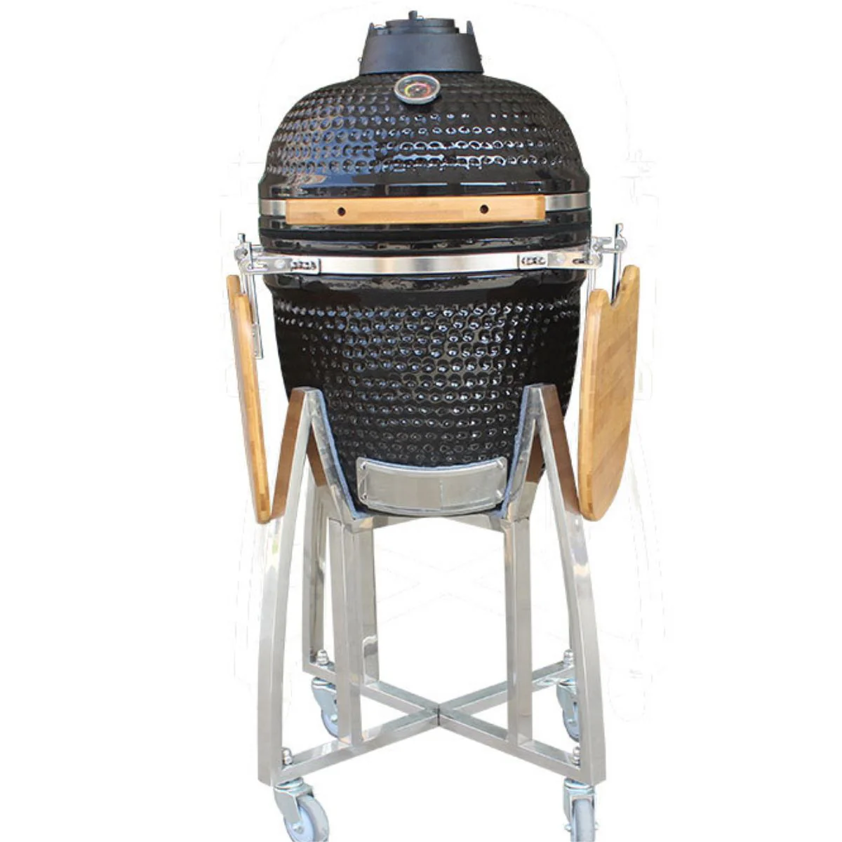 Parrilla Kamado Ahumador Cerámica 18” (38.5 Cm). BBQ Asador De Carbón Portátil Con Termómetro Barbacoa. - Image 2