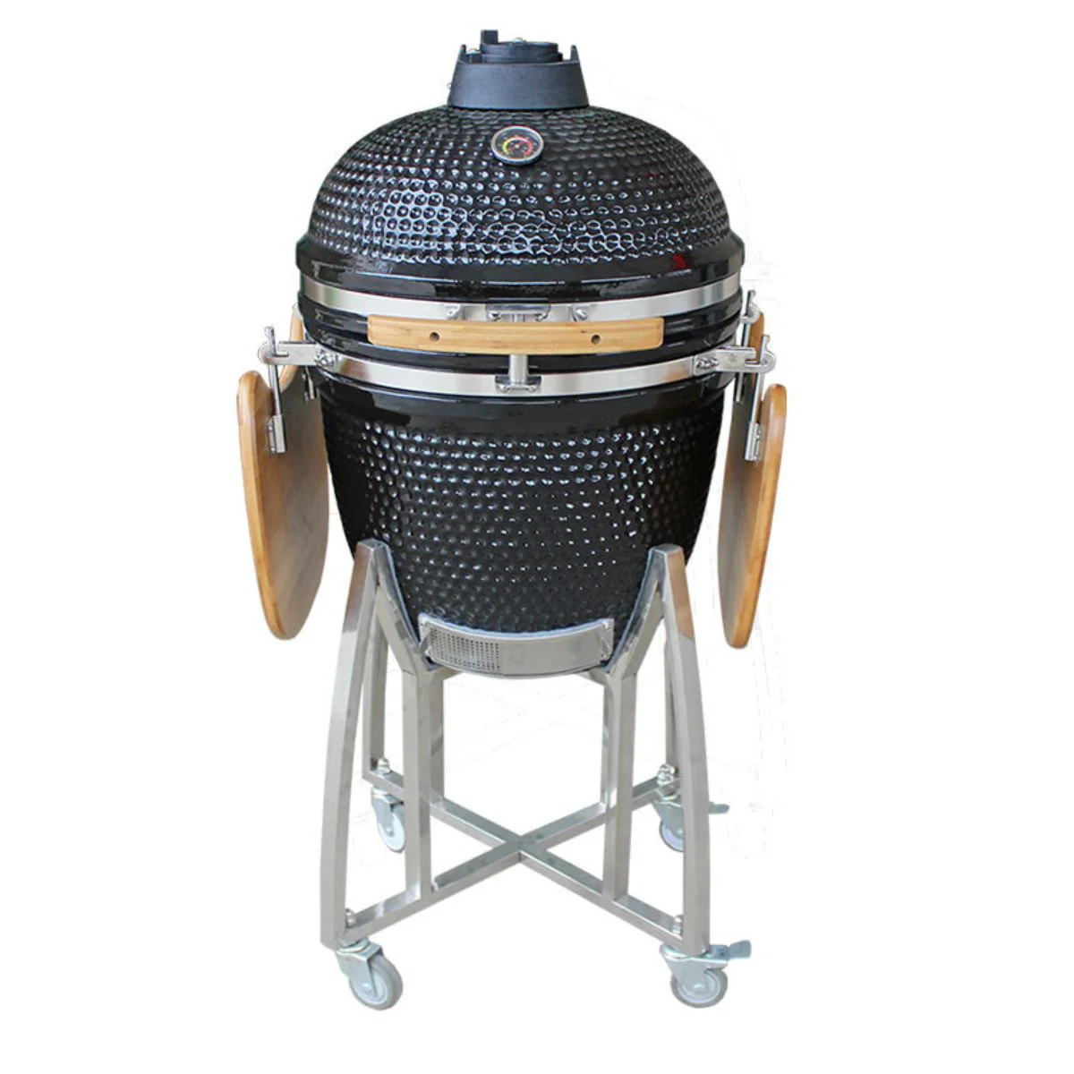 Parrilla Kamado Ahumador Cerámica 21” (46.7 Cm). BBQ Asador De Carbón Portátil Con Termómetro Barbacoa. - Image 2
