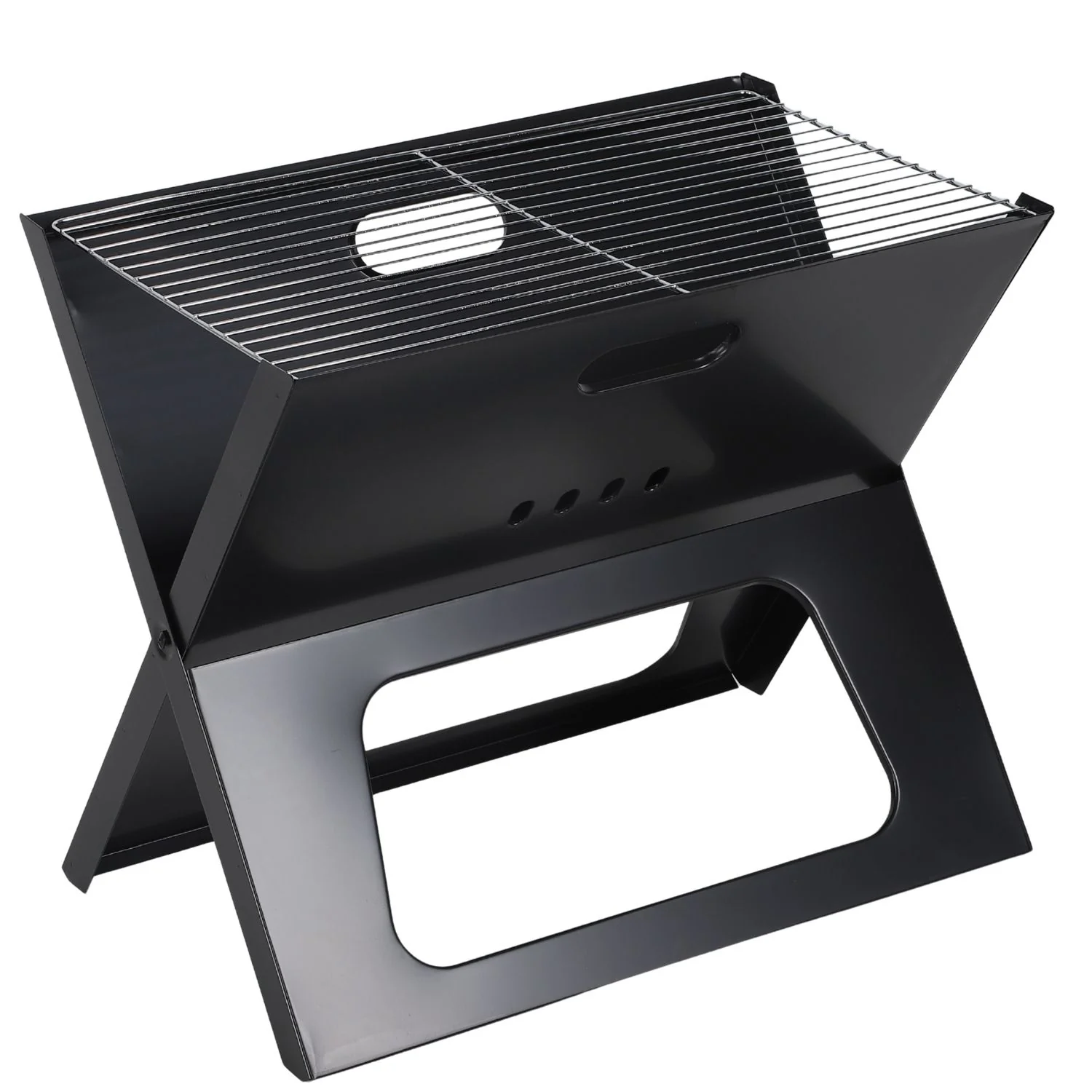 Parrillera Portátil De Carbón 46X30x40cm Plegable Hierro Con Estante Inferior. Asador De Carbón - Image 2
