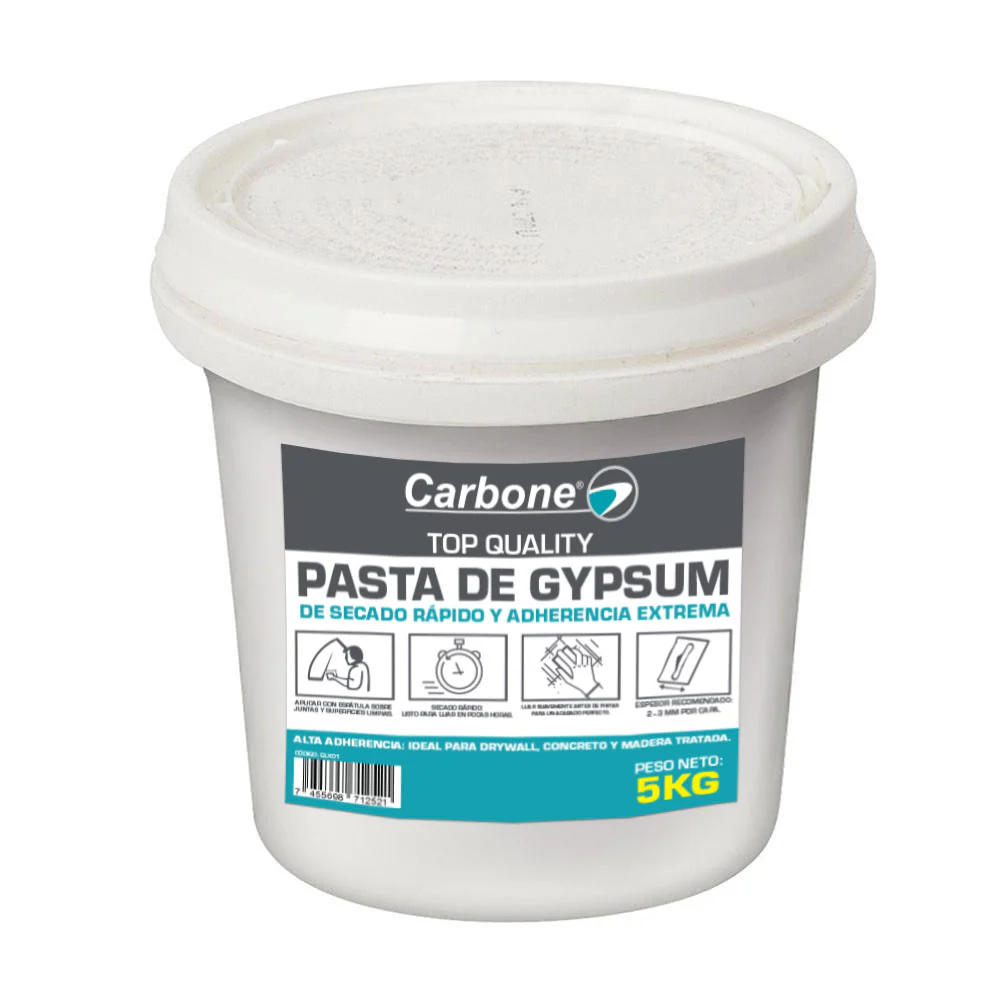 Pasta Para Gypsum Drywall 5Kg / 11 Lbs Secado Rapido, Adherencia Extrema Resanador De Muros Marca Carbone - Image 2