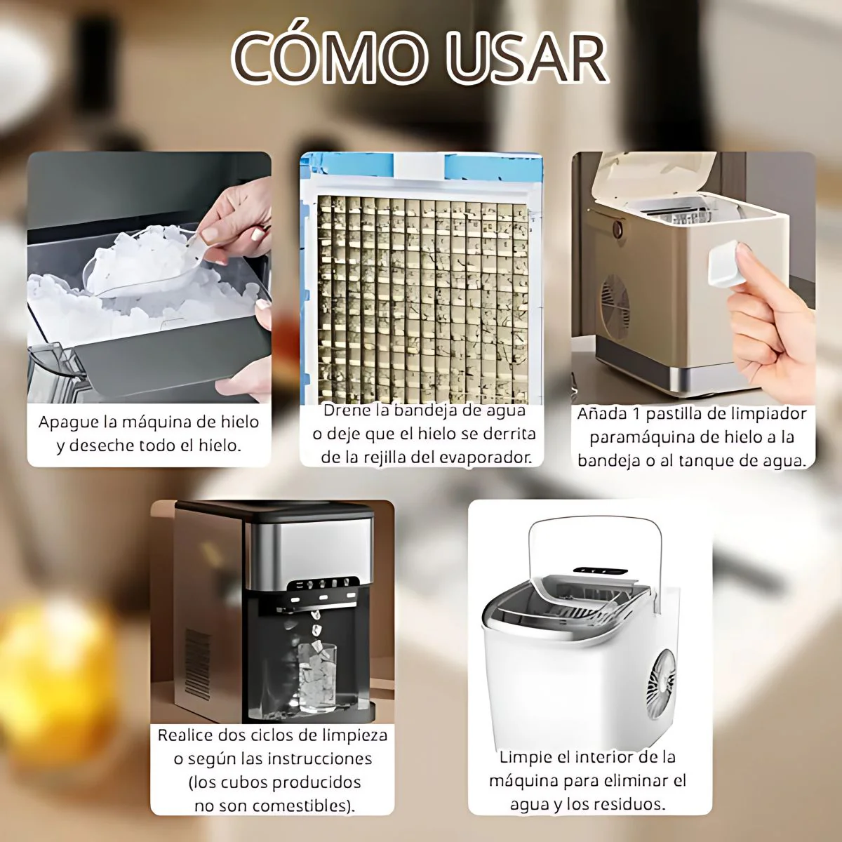 Pastillas Efervescentes Para Limpieza Máquinas De Hielo – Tabletas Limpiadoras De Hielera. Pack De 12 Unidades. - Image 2