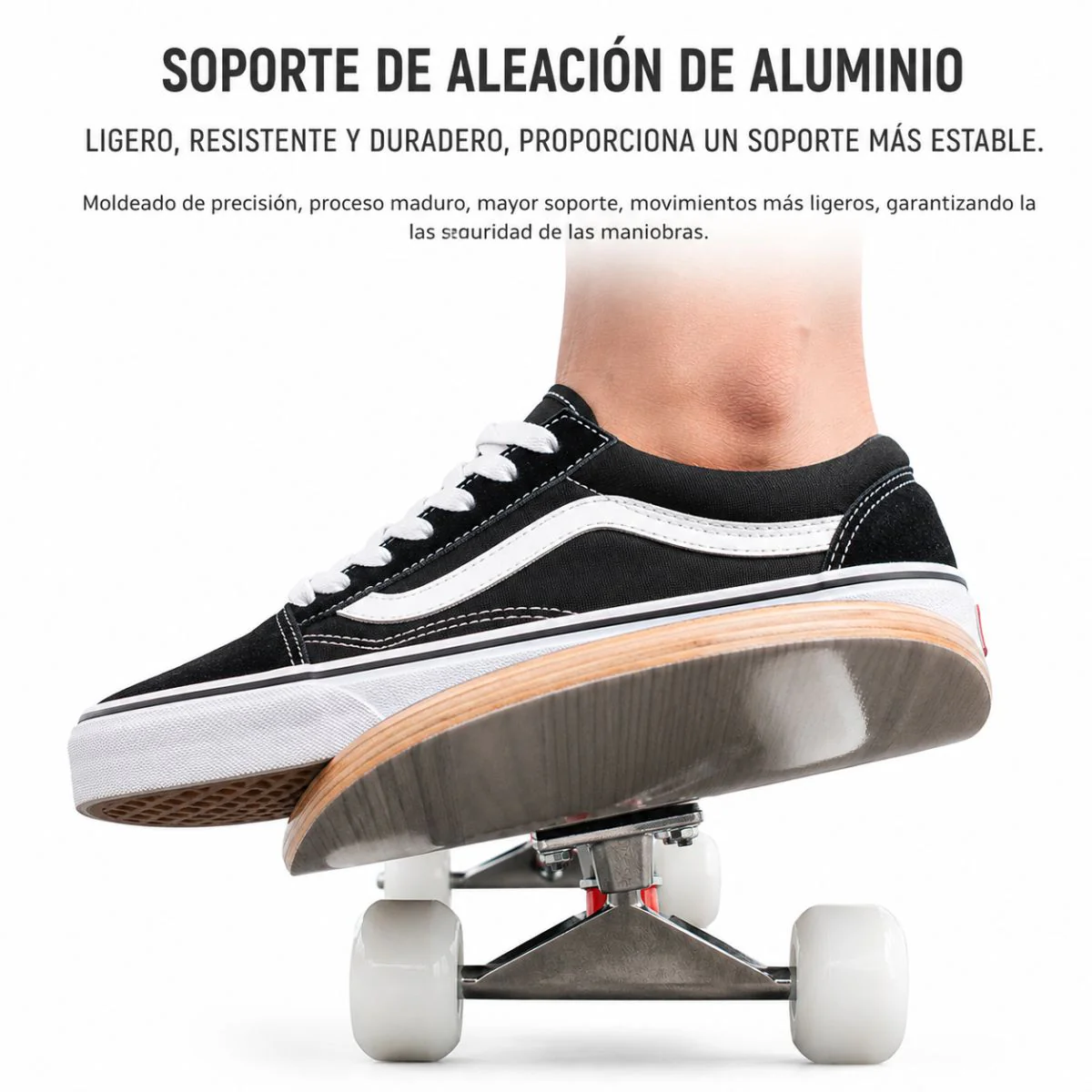 Patineta Skateboard Completa 31” Maple/Arce AAAA ABEC-7 Con Ruedas PU 95A Y Base Aluminio Skate Pro. Diseño Tiburón - Image 2