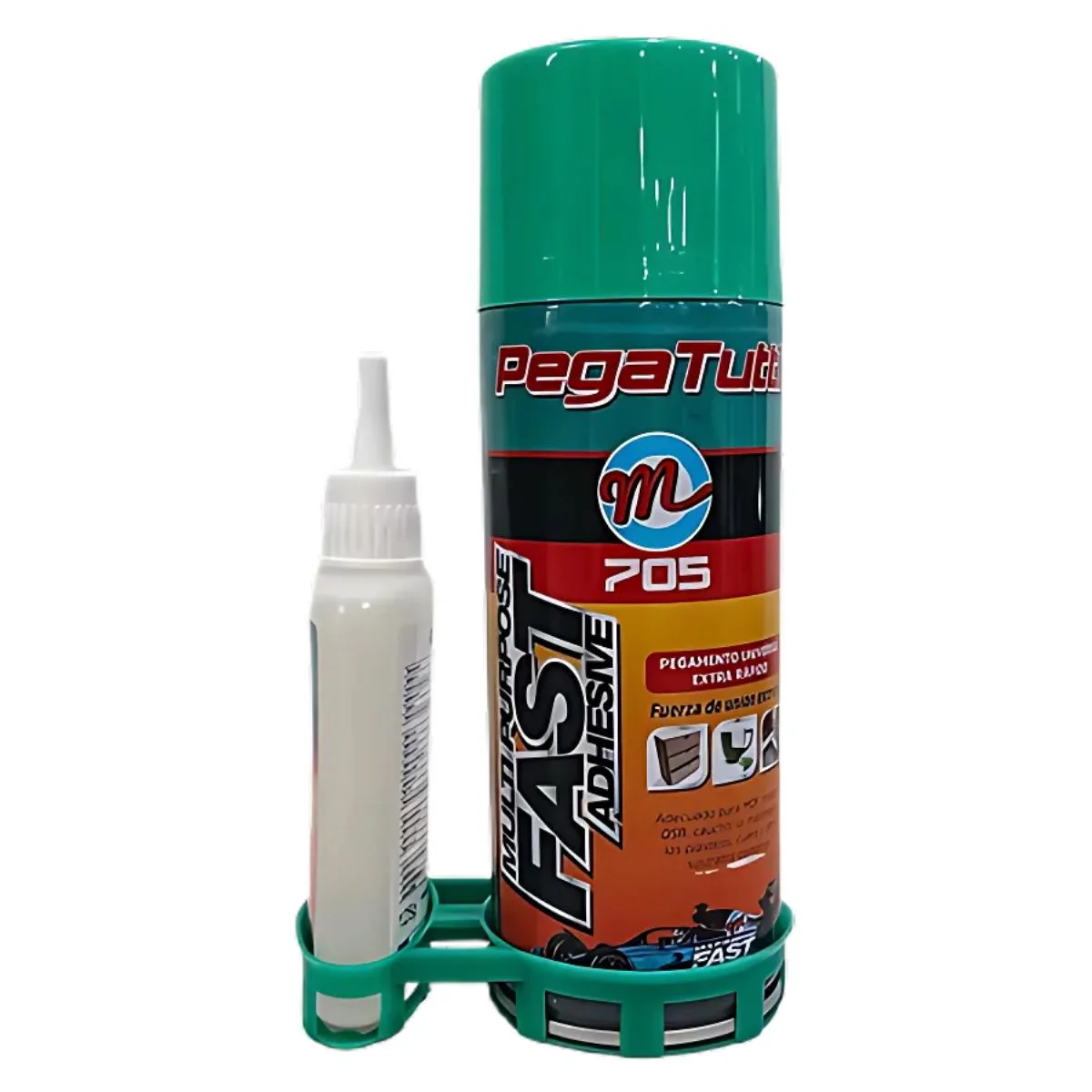 Pegamento Rápido Universal 705 (Set Spray Y Líquido). Adhesivo De Alta Resistencia Y Secado Rápido Para Madera, Plástico Y Más. Pega Tutti 705