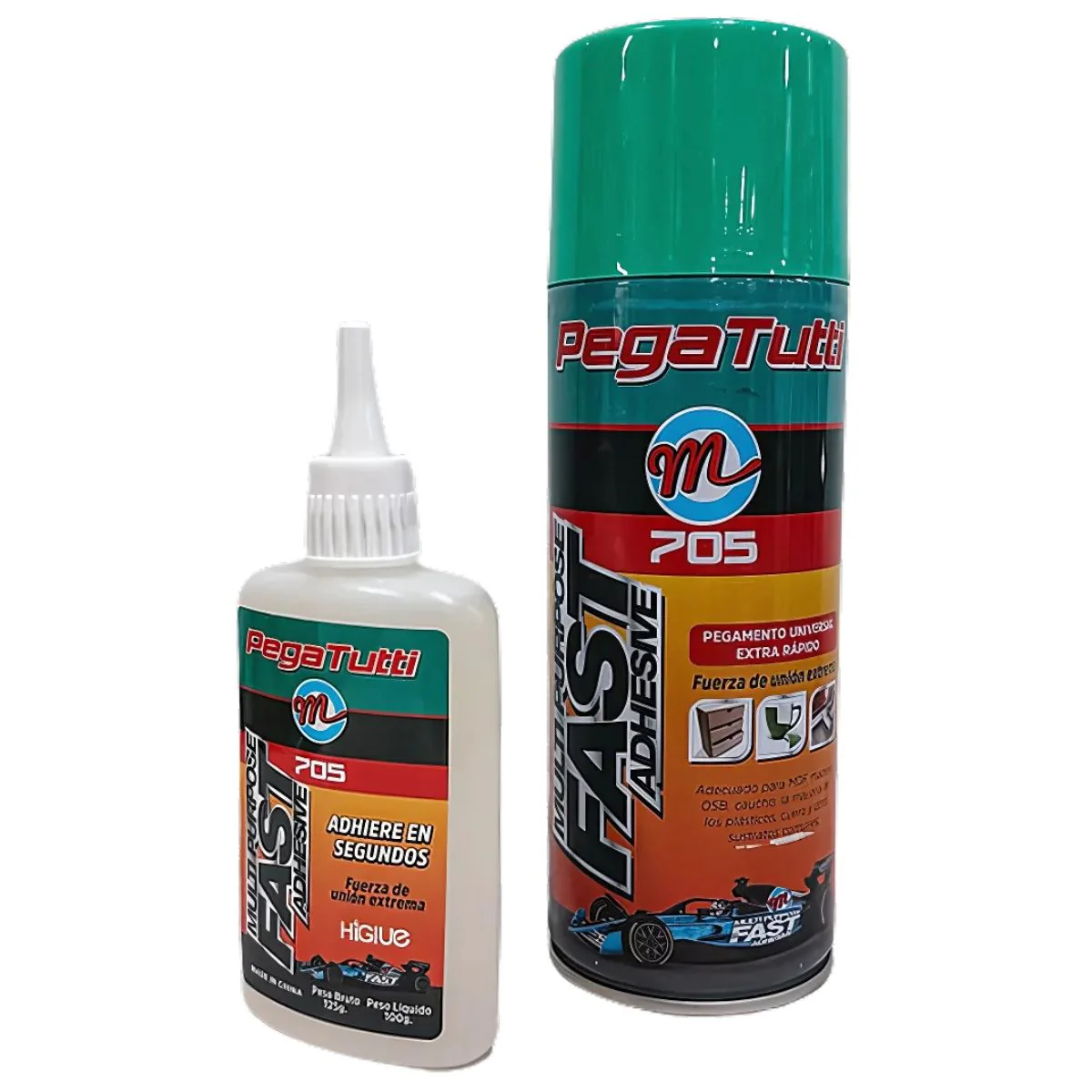 Pegamento Rápido Universal 705 (Set Spray Y Líquido). Adhesivo De Alta Resistencia Y Secado Rápido Para Madera, Plástico Y Más. Pega Tutti 705 - Image 3