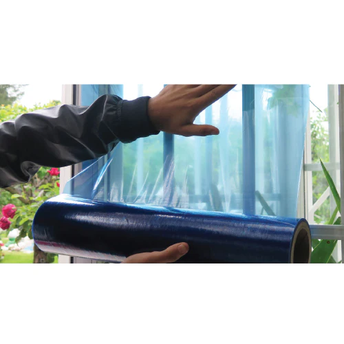 Rollo De Plastico Azul Protector De Alta Calidad ,80 Micrometros De Espesor, 610Mm De Ancho Para Protejer Vidrios Y Demas Materiales Lisos. - Image 2