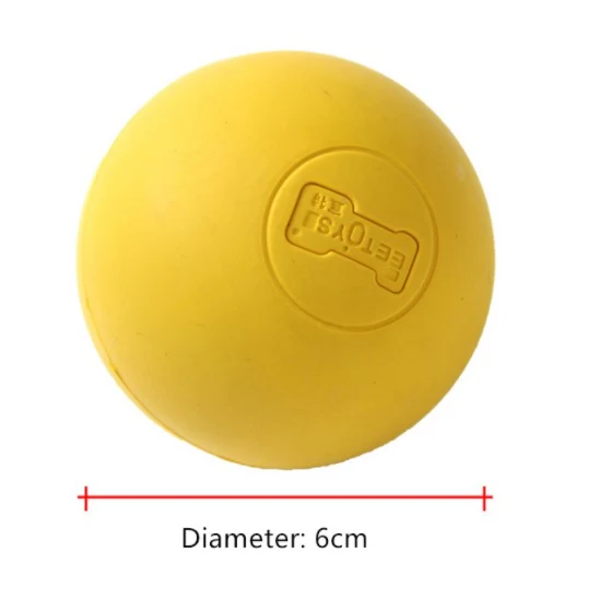 Pelota De Caucho Solido Con Efecto Rebote. Tamaño 6Cm. Color Amarillo.
