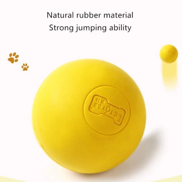 Pelota De Caucho Solido Con Efecto Rebote. Tamaño 6Cm. Color Amarillo. - Image 2