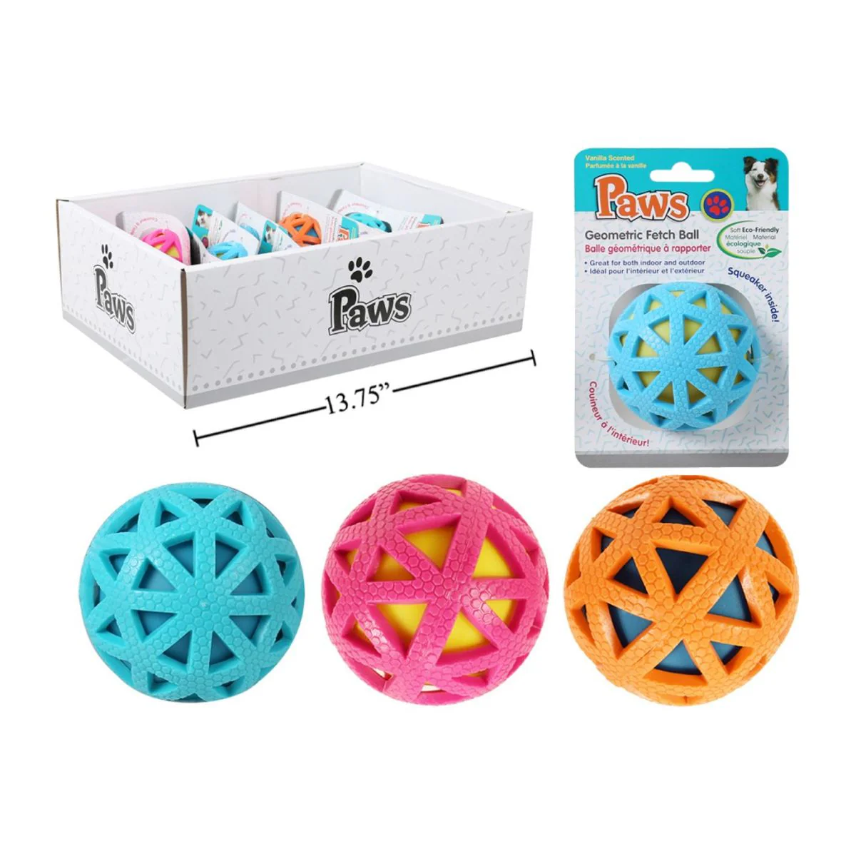 Pelota De Recuperación Geométrica 2,75 ", (1Pza) (Viene En Colores Variados Al Azar) - Image 2