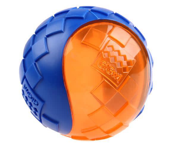 Pelota TPR Naranja Azul Para Mascota Small - Image 4