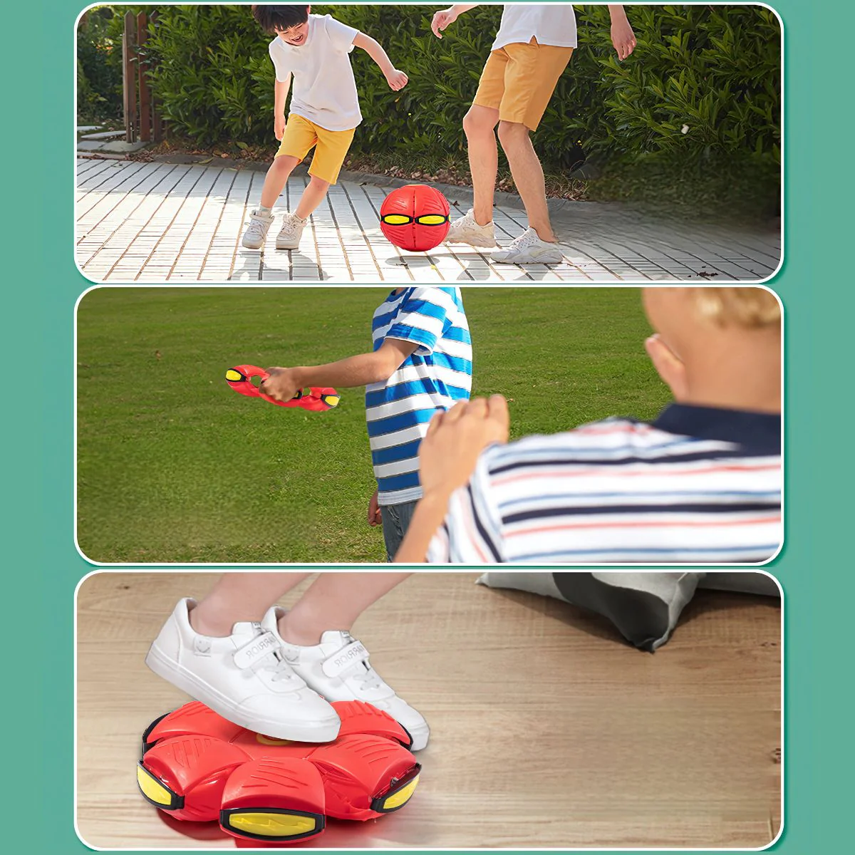 Pelota Transformable 2 En 1. Se Transforma En Disco. Juguete Interactivo Con Luz LED. - Image 5