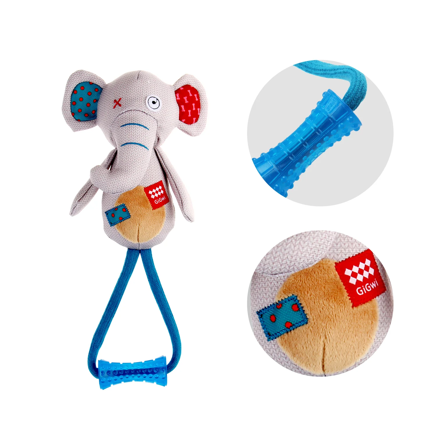 Peluche Elefante De Tela Con Cuerda Para Mascota - Image 6