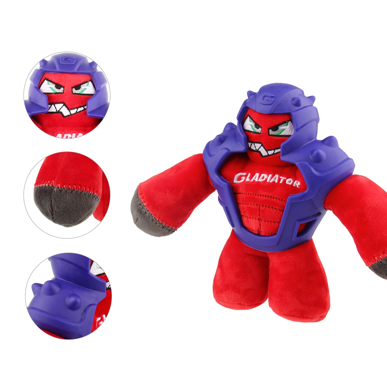Peluche Gladiador Rojo Muñeco Para Mascota - Image 3