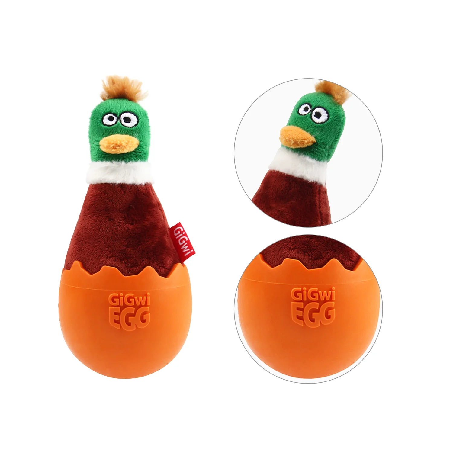 Peluche Pato Gigwi EGG Chocolate Para Mascota - Image 4