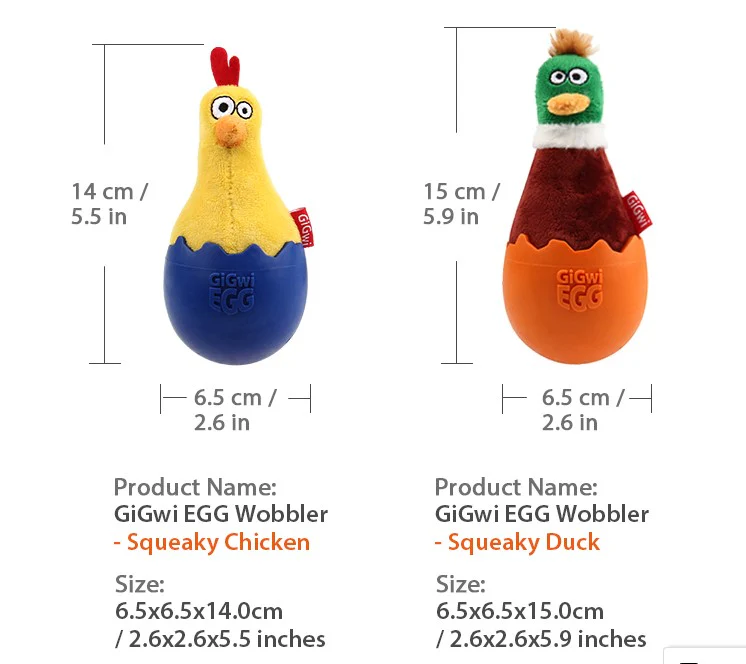 Peluche Pato Gigwi EGG Chocolate Para Mascota - Image 5
