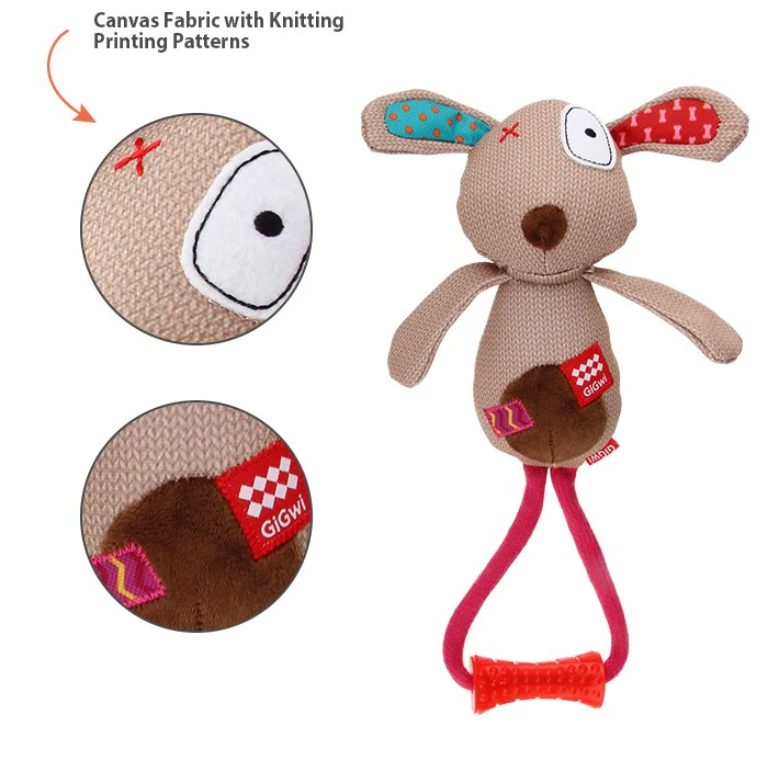 Peluche Perro De Tela Con Cuerda Para Mascota - Image 2