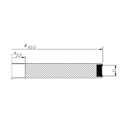 Disco Diamantado Pencil Edge, D100*H22*T10, Para Vidrio  5Mm, # Grit 150 - Image 4