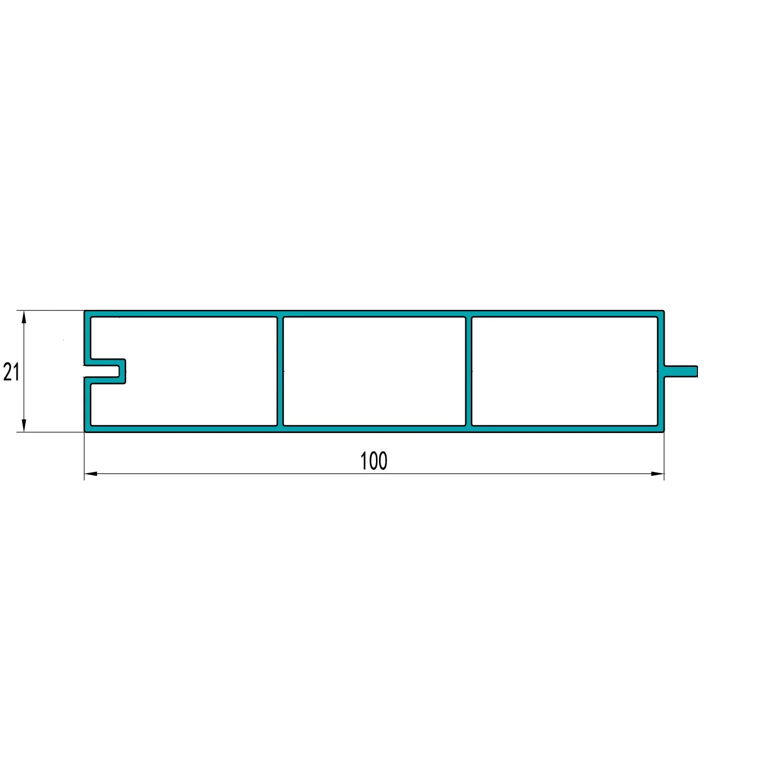 Perfil Lama Para Puertas - Fijos - Portones. Espesor 1.2 Mm. Largo 5.85 Mts. Acabado Negro - Image 2