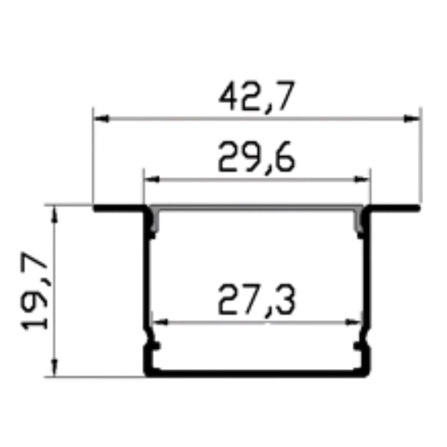 Perfil De Aluminio Para Cinta LED Kit 2 M.Para Espacios Con Mayor Iluminación - Image 2
