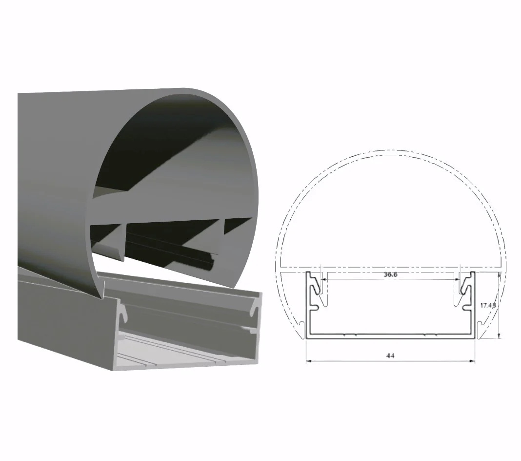 Perfil U Sistema Baranda Clip Aluminio 44 X 17.5 Mm Long 5.85 M Funciona Con Tubo U176 MILLS FINISH - Image 4