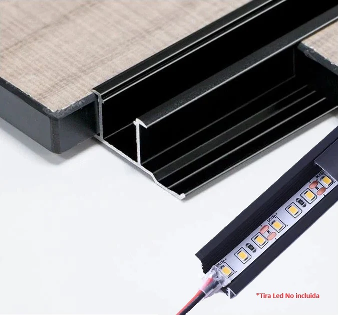 Perfil LED U Moldura Con Cobertor (Led No Incluido) Para Panel 8 Mm 3M Long SILVER - Image 3