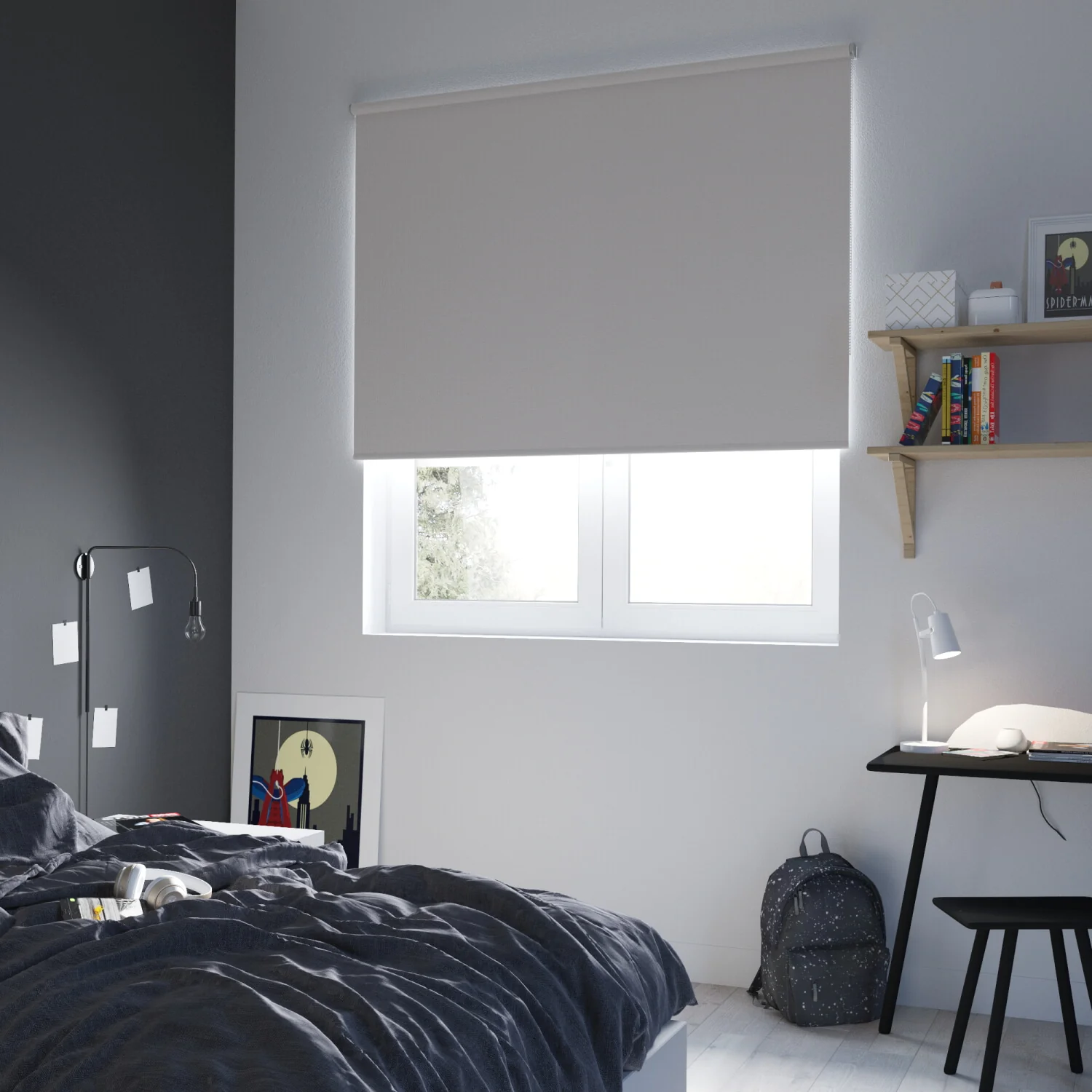 Persiana Blackout Roller Belem Gris Granito - Image 11
