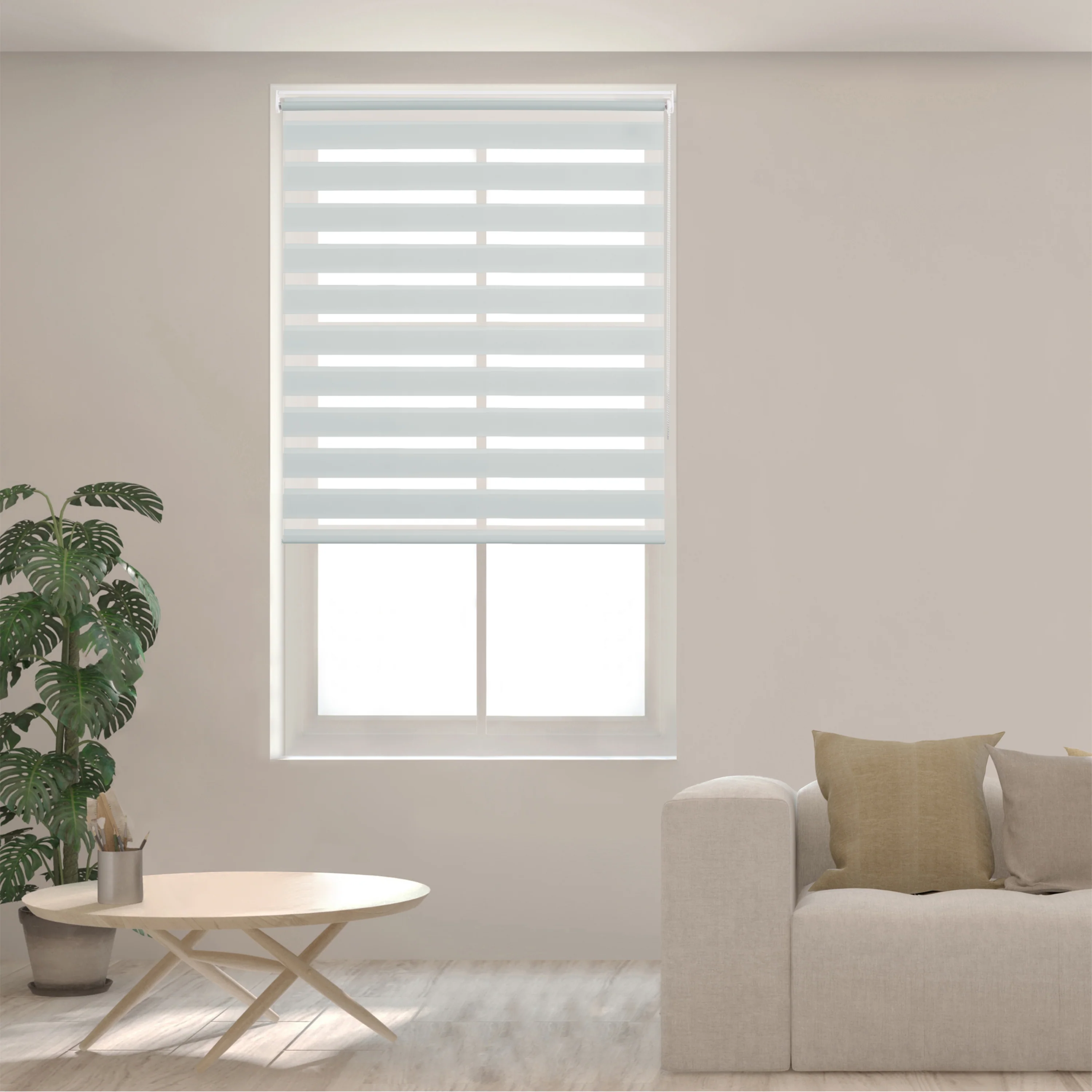 Persianas Roller Enrollable Eclipse Dual GRIS LUMINA INSPIRE