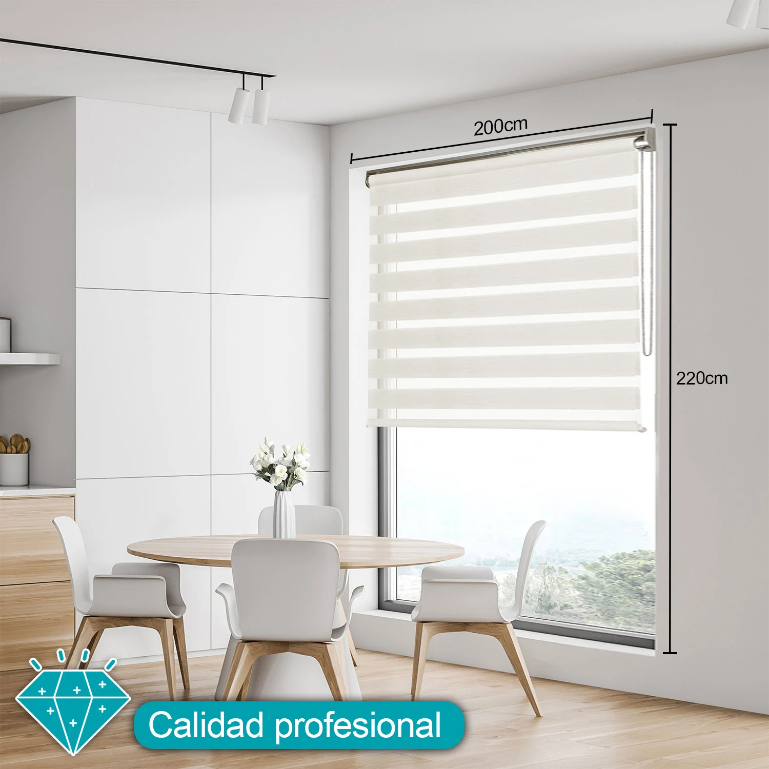 Persianas Roller Enrollable Eclipse BLANCO DUAL INSPIRE (Calidad Profesional) - Image 12