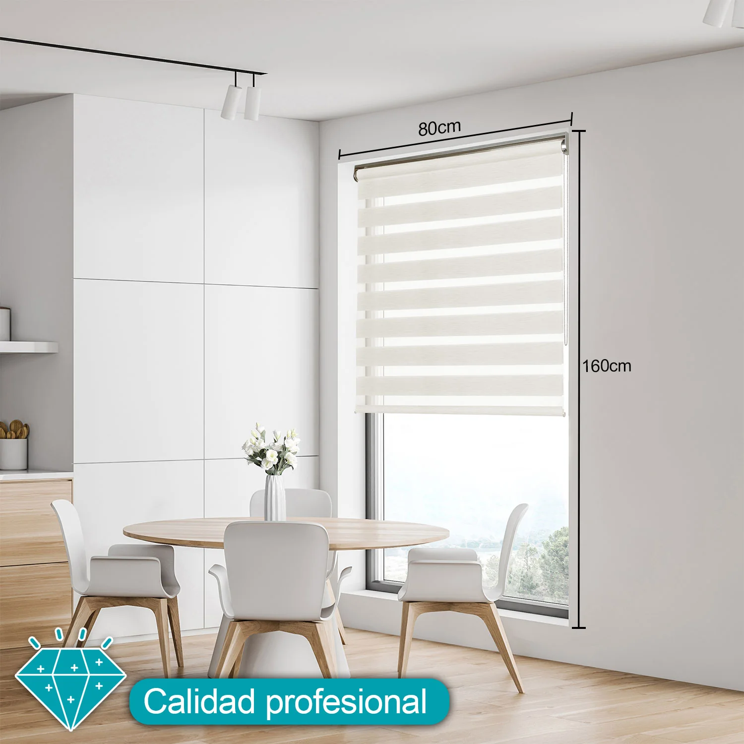 Persianas Roller Enrollable Eclipse BLANCO DUAL INSPIRE (Calidad Profesional) - Image 5
