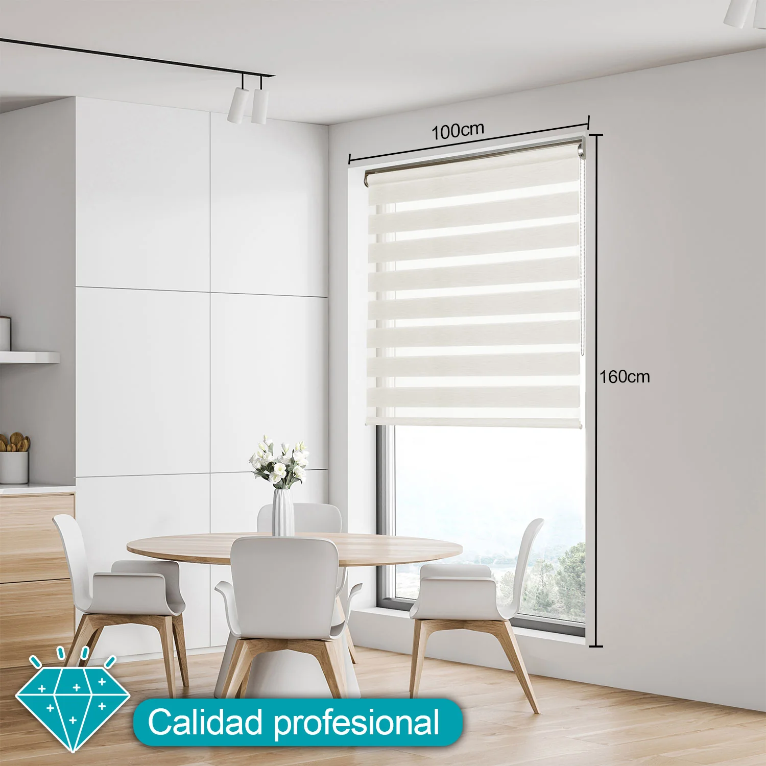 Persianas Roller Enrollable Eclipse BLANCO DUAL INSPIRE (Calidad Profesional) - Image 6