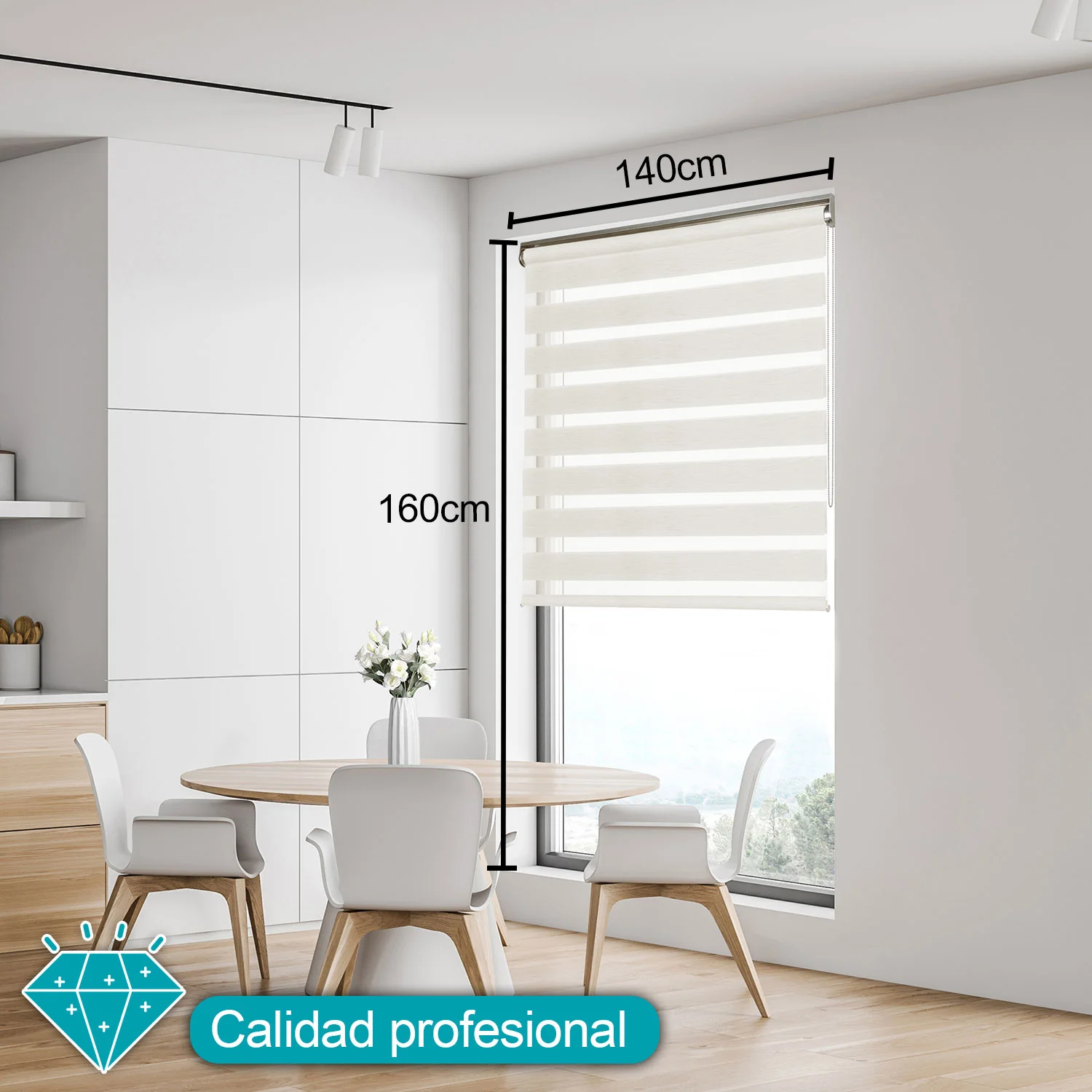 Persianas Roller Enrollable Eclipse BLANCO DUAL INSPIRE (Calidad Profesional) - Image 8