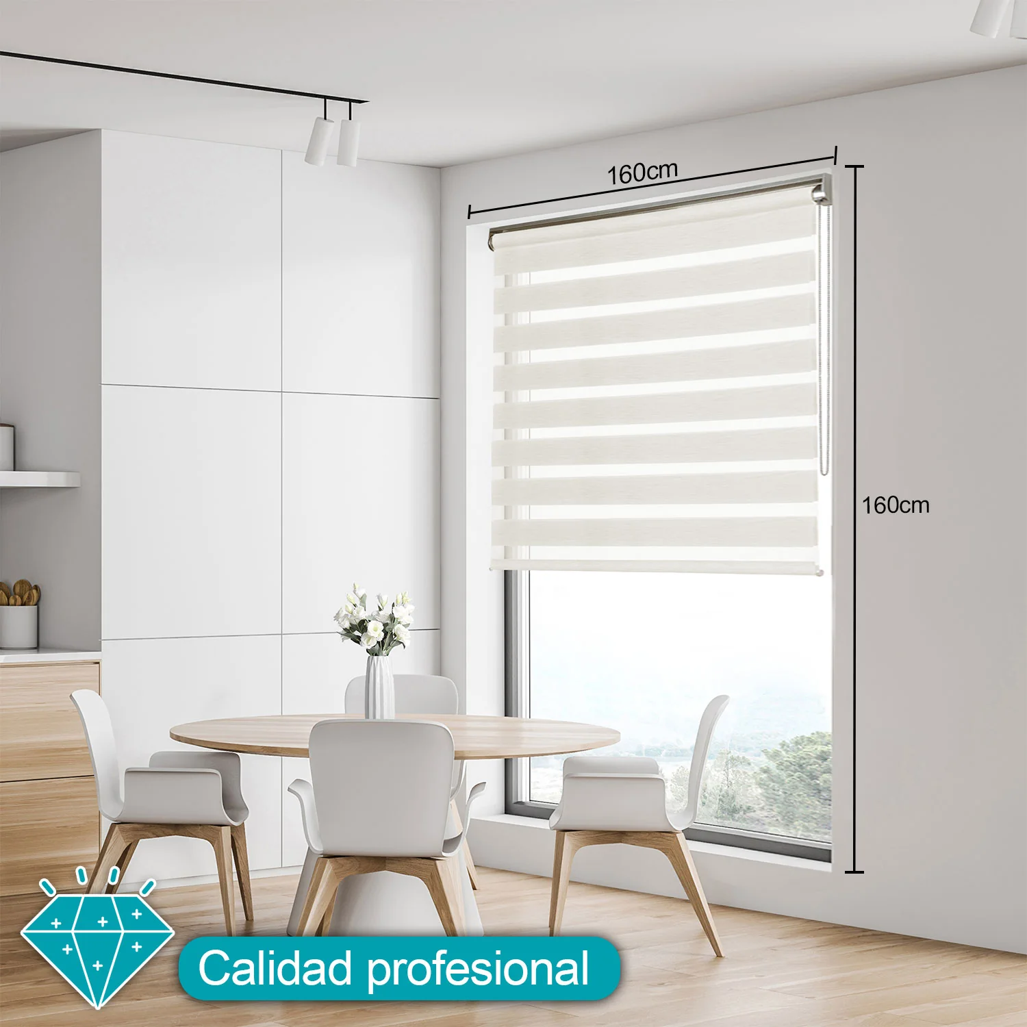 Persianas Roller Enrollable Eclipse BLANCO DUAL INSPIRE (Calidad Profesional) - Image 9