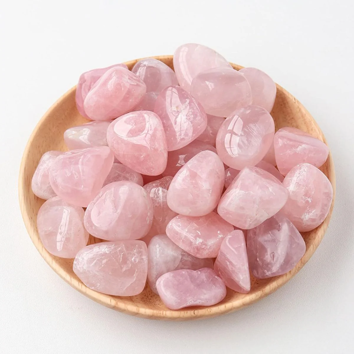 Piedras Decorativas Cuarzo Rosa Pulido Para Jardín, Macetas, Decoración. (500 Gramos). 15-20 Mm