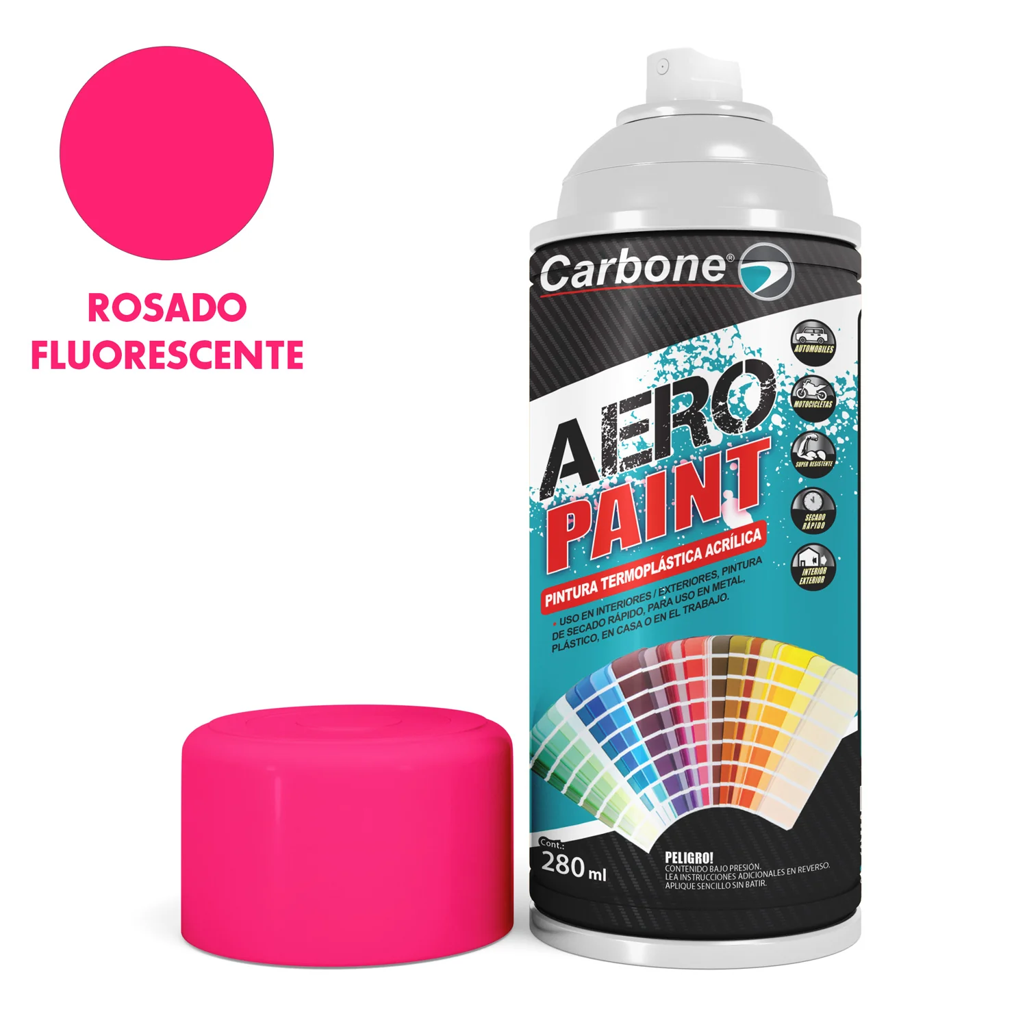Pintura Aerosol En Spray Fluorescente 280Ml. Interiores Y Exteriores Alta Calidad - Image 4