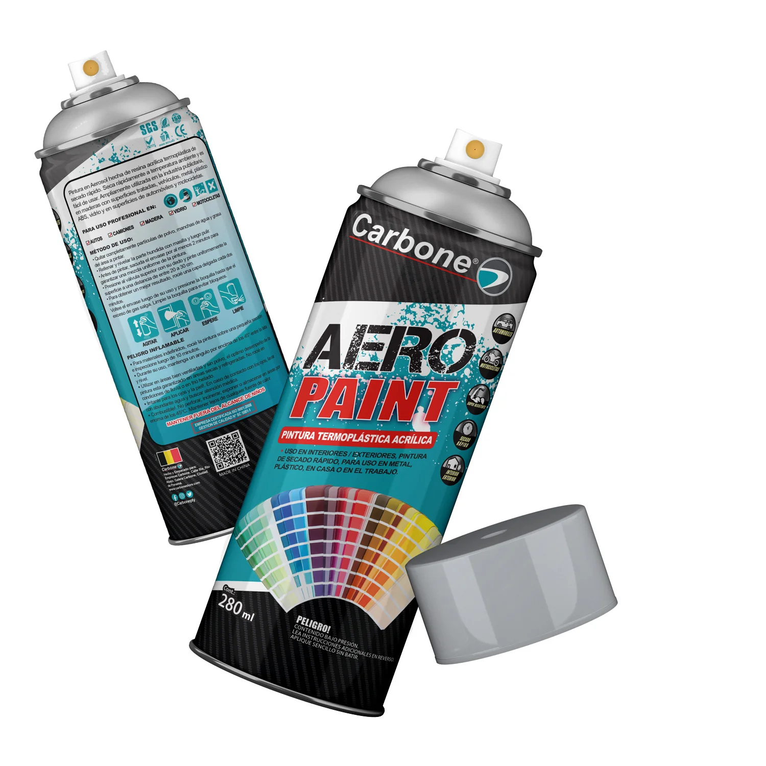 Pintura Aerosol En Spray Cromado Brillante 280Ml. Interiores Y Exteriores Alta Calidad - Image 2