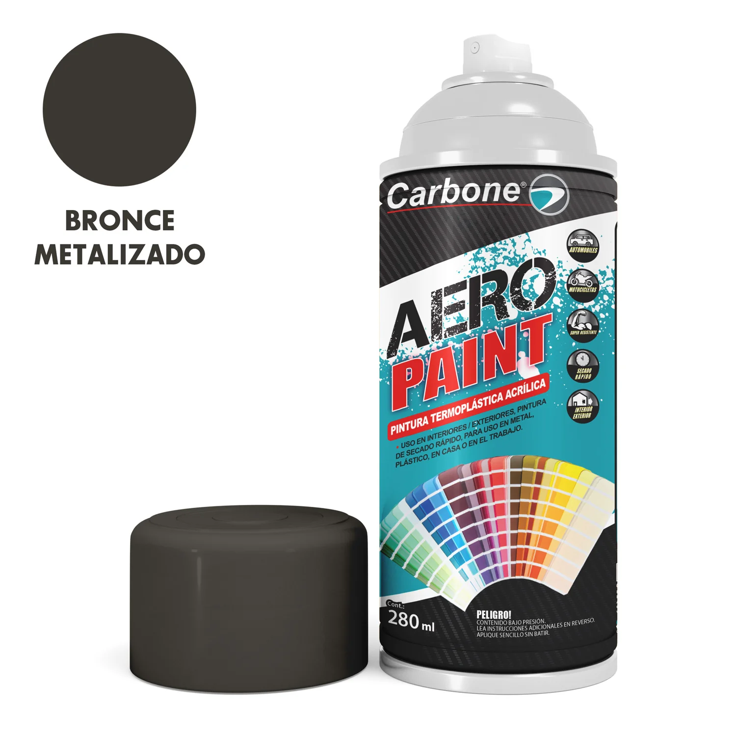 Pintura Aerosol En Spray Metalizado 280 Ml. Interiores Y Exteriores Alta Calidad - Image 4