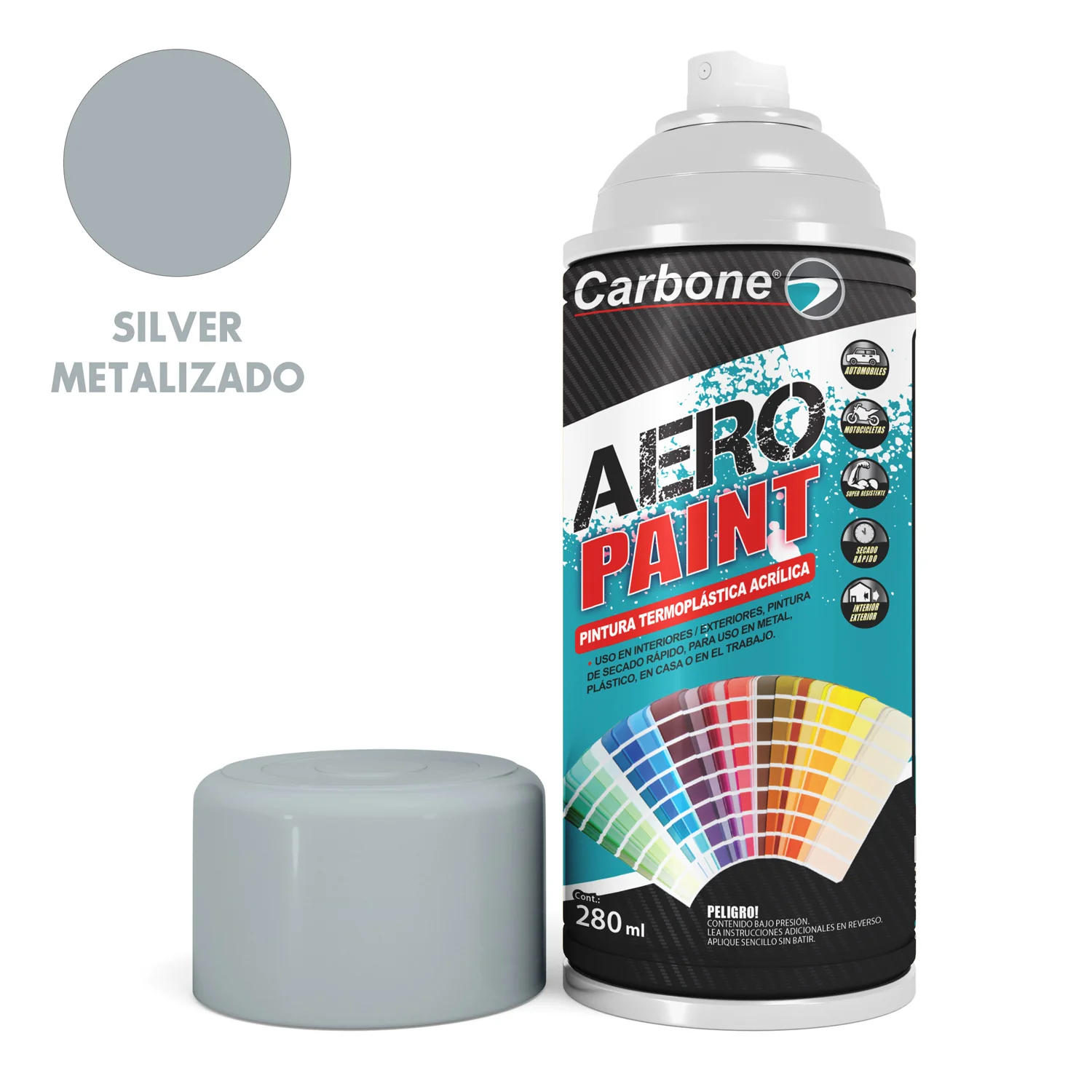 Pintura Aerosol En Spray Metalizado 280 Ml. Interiores Y Exteriores Alta Calidad - Image 5
